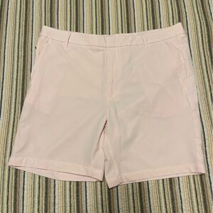 All in Motion Men's 38 Lightweight Light Pink Golf Shorts Stretch Flat Front